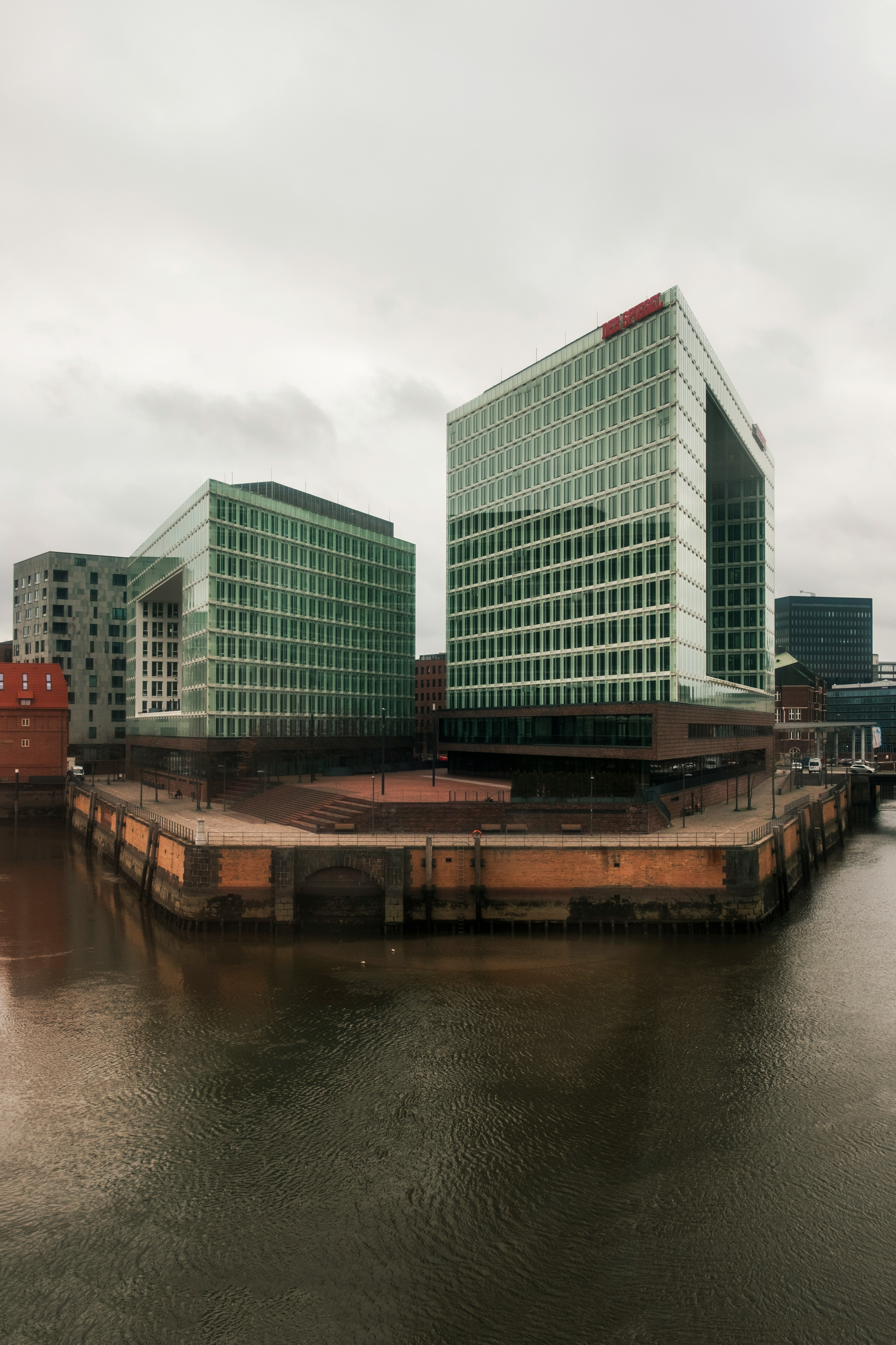 high rise buildings near body of water